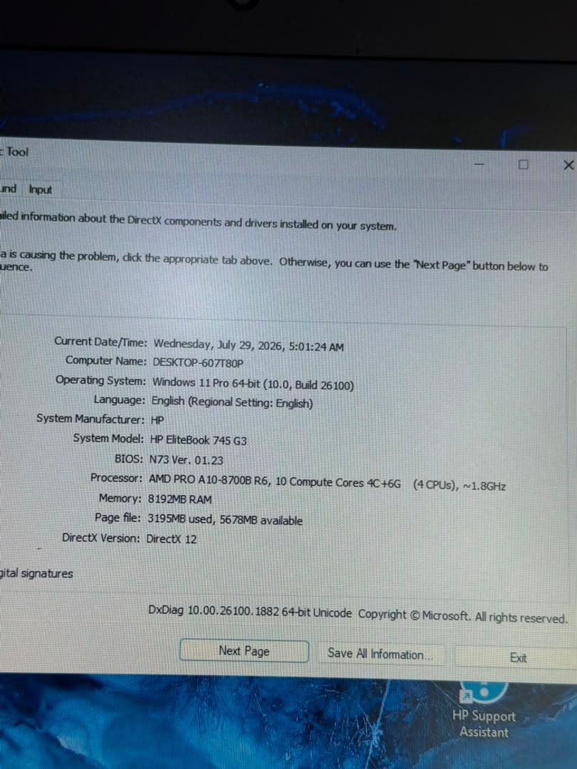 HP EliteBook 745 G3 i5 6th Generation view 5