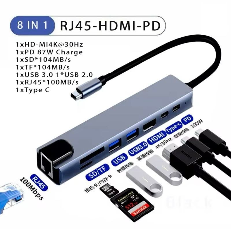 8-in-1 Type-C Adapter view 1