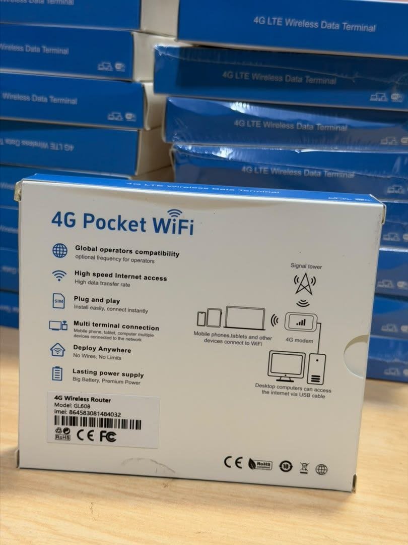 UNIVERSAL 4G LTE Pocket WiFi 6 GL608 view 3
