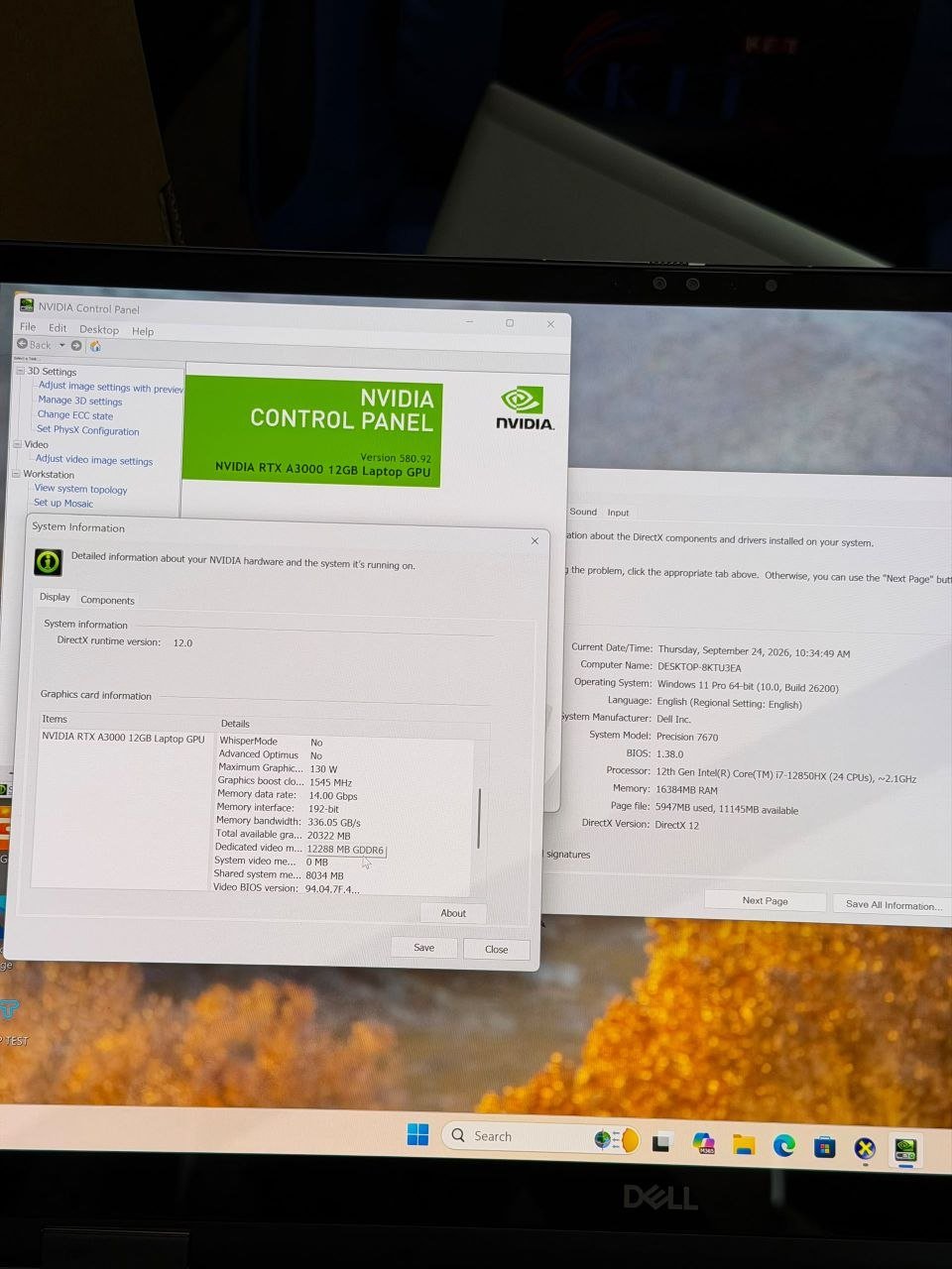 DELL PRECISION 7670 Intel® Core™ i7-12850HX  12TH GENERATION view 2